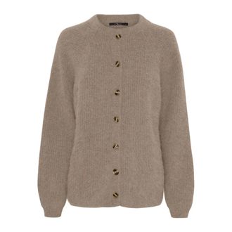 BTF-CPH Btfcph, Truien & Vesten, Dames, Bruin, L, Wol, Cashmere Raccoon-Blend Cardigan
