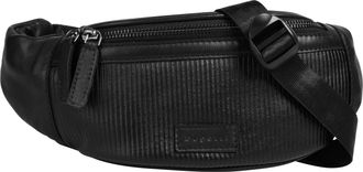 Bugatti G&uuml;rteltasche BUGATTI JOEL, Herren, Gr. B/H/T: 22cm x 10cm x 6cm onesize, schwarz, Leder, leicht gl&auml;nzend, unifarben, Taschen G&uuml;rteltasche, echt Leder