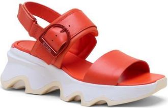 Sorel Kinetic Impact Wedge Slide Sandal in Crimson Fire/Honey White at Nordstrom, Size 7.5
