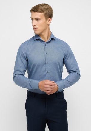 Eterna Langarmhemd ETERNA SLIM FIT, Herren, Gr. 43, Extra verl&auml;ngerter Arm, denim, 100% cotton, schmal, Manschette, Hemden Langarmhemd