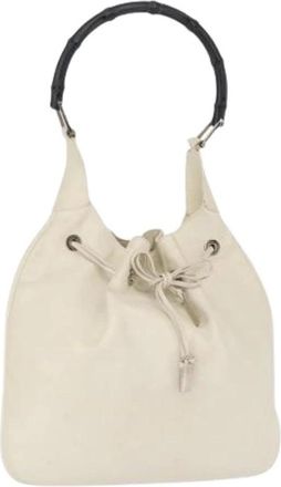 Gucci Pre-owned Bucket Bags, female, White, Size: ONE SIZE Pre-owned Vintage Bucket Bag