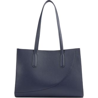 L.k. Bennett Olivia Oliod Leather Tote in Navy at Nordstrom, Size One Size Oz