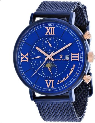 Christian Van Sant Somptueuse LTD Chronograph Automatic Blue Dial Mens Watch CV1158