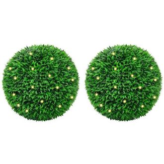 vidaXL Bolas De Boj Artificial Con Luces Led 2 Unidades 55 Cm Vidaxl