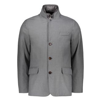 Moorer Heren, Jassen, Grijs, Maat: M Viscose