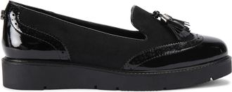 Carvela Womens Sky Brogue Loafers - Black Fabric - Size UK 3