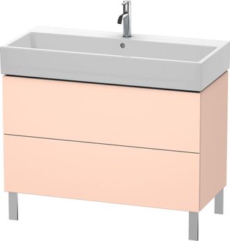 Duravit Unidad De Lavabo Duravit L-cube De Pie 98,4 X 45,9 Cm, 2 Extra&iacute;bles, Para Vero Air 235010, Color: Albaricoque Perla Seda Laca Mate - Lc677802020