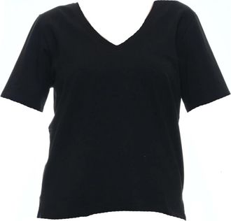 Aragona V-Neck T-Shirt - Dames - T-shirts - Zwart - M - Katoen - Tops
