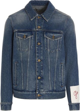 Golden Goose Blue Logo Patch Denim Jacket