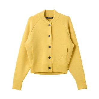 Jacquemus Dames, Truien, Geel, Maat: XS Wol