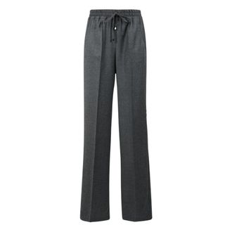 Kiton Wide Broeken - Dames - Wijde Broeken - Grijs - M - Broeken