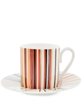 Missoni Home Jenkins coffee cup and saucer (set of six) - unisex - Porcelain - One Size - Orange