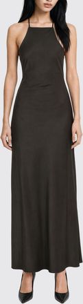 Patrizia Pepe Cr&ecirc;pe Midi Slip Dress with Halter Neckline