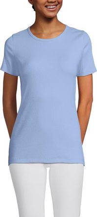 Lands End Cotton Rib T-shirt in Light Sea Blue at Nordstrom, Size X-Large P