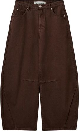 Sofie Schnoor Wide Jeans - Dames - Loose Fit Jeans - Bruin - XL - Jeans