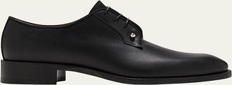 Christian Louboutin Mens Chambeliss Collar-Pin Leather Derby Shoes