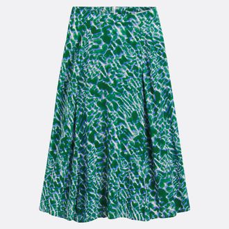 La Redoute Collections Lang uitlopende, vloeiende rok, grafische print