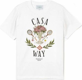 Casablanca Huis Weg T-Shirt - Heren - T-shirts - Wit - XL - Katoen - Tops