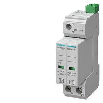SIEMENS Pararrayos Siemens 5sd7422-1 20 Ka Montaje Carril Din