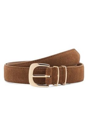 Mango Suede Belt in Brown at Nordstrom Rack, Size X-Large