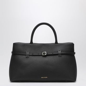 Manu Atelier Le Cambon 35 Schwarze Tasche aus genarbtem Leder