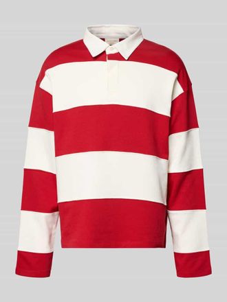 Jack & Jones Jack & Jones Sweatshirt mit Polokragen Modell UPSTATE in Rot, Gr&ouml;&szlig;e XXL