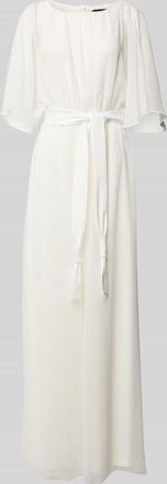 Vera Mont Jumpsuit mit Bindeg&uuml;rtel in Offwhite, Gr&ouml;&szlig;e 36