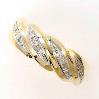 C&A Platinum Yellow Gold Yellow Gold (18K) Platinum 900 Band Ring (Pre-Owned)