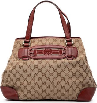Gucci Pre-owned Gucci GG Canvas Web Dressage Tote CNXVC1X57R3HVYES