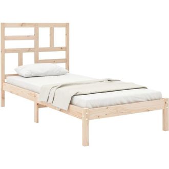 vidaXL Bed Frame without Mattress Solid Wood 75x190 cm Small Single vidaXL