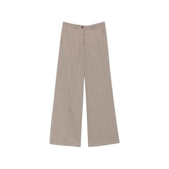Nine In The Morning Nadia Wide Pantaloni - - Trousers - Donna - Beige - W29