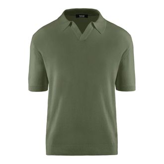 Bomboogie Jersey de algod&oacute;n con cuello solapa - Knitwear - Hombre - Verde - M