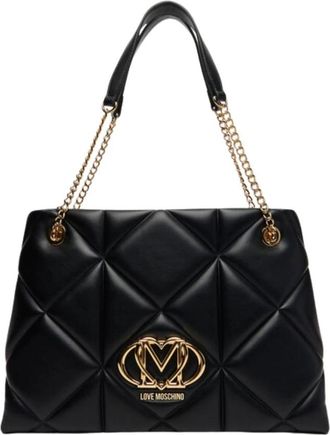 Love Moschino Borsa PU Embossed - Dames - Schoudertassen - Zwart - ONE Size - Tassen