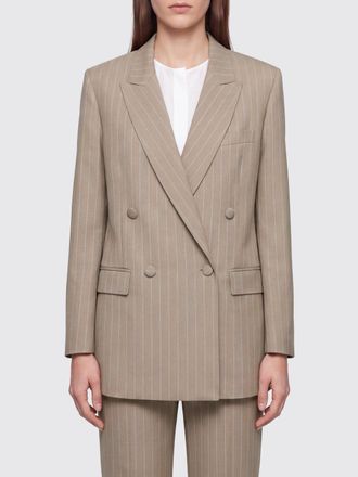 Valentino Garavani Blazer corto doppiopetto in lana vergine gessata