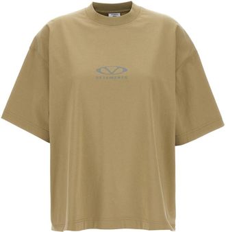 VETEMENTS Taupe Oval Logo T-shirt