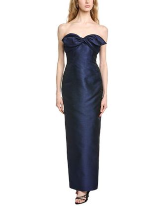 Badgley Mischka Bow Tie Strap Gown