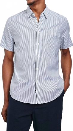 Rails Kieren Short-Sleeve Shirt In Blue White Stripe