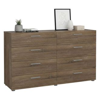 Dmora Dmora - Aparador Phethai, Buf&eacute; De Sal&oacute;n, Aparador De Sal&oacute;n, Despensa De Cocina, 140x40 H82 Cm, Roble