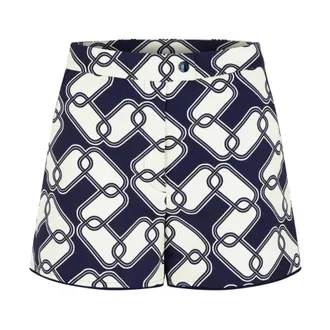 Moncler Short Shorts, female, Multicolor, Size: S Abstract Print Shorts