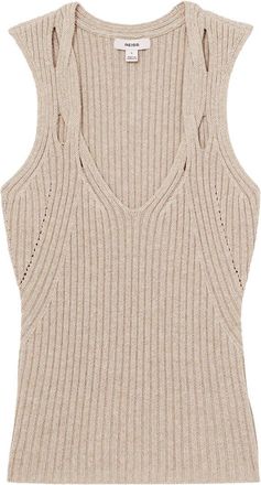 Reiss Alethia Twist Strap Linen-Blend Vest