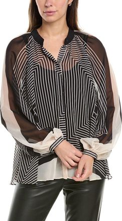 Reiss Charli Stripe Print Blouse