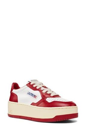 Autry Medalist Sneaker in White/Red at Nordstrom Rack, Size 11Us / 41Eu