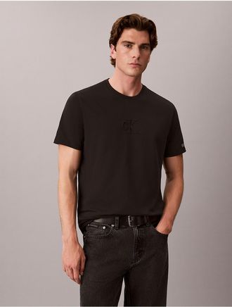 Calvin Klein Jeans Calvin Klein Mens Embossed Monogram Logo Tee - Black - 2XL