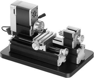 OEM 36 W Mini Torno De Metal Did&aacute;ctico Velocidad De 20.000 Rpm Torno De Metal El&eacute;ctrico Con Mandril De 3 Mordazas Volante De Aleaci&oacute;n De Aluminio, Para Pr