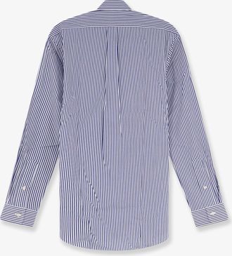 Polo Ralph Lauren Mens Striped Cotton Shirt Blue