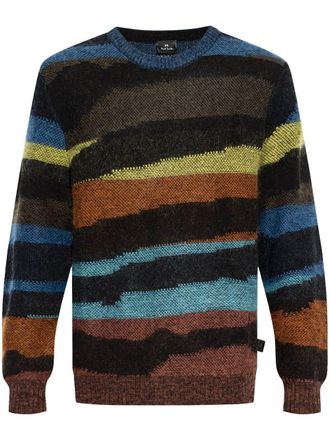Paul Smith striped crew-neck jumper - Brown