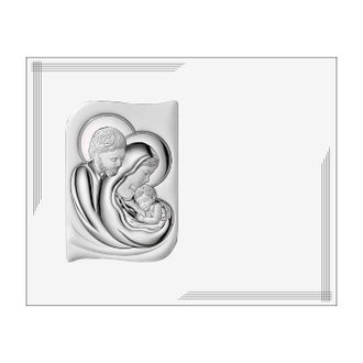 OEM Cuadro Moderno Plateado De La Sagrada Familia Sobre Tabla Blanca 25x20 Tama&ntilde;o: 25x20cm Sku: Vl870bi