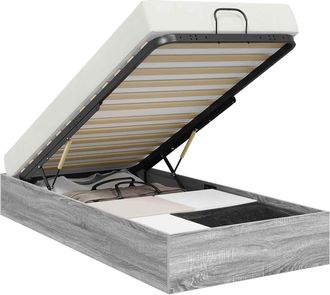 vidaXL Estructura De Cama Ottoman Sonoma Gris 75,5 X 190 Cm Vidaxl