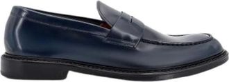 Doucal's Blauwe Platte Loafers - Heren - Loafers - Blauw - 41 1/2 EU - Leer - Schoenen