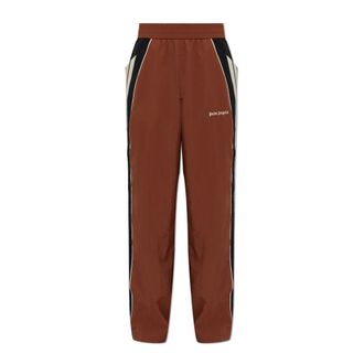 Palm Angels Broeken, Heren, Bruin, M, Trainingsbroeken met applicatie-logo